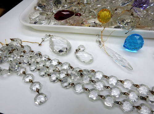 Vintage chandelier crystal - vintage,