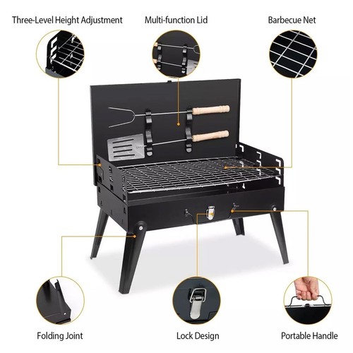Portable folding charcoal bbq - folding,