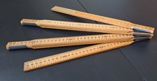 Vintage 2 Metre Rabone Chesterman Folding Rule 1641 Surveyors Zig Zag
