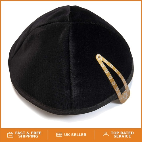 Elegant black velvet kippah - elegant,