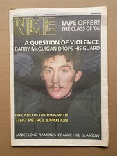 BARRY MCGUIGAN NME MAGAZINE MAY 10 1986 - BARRY MCGUIGAN COVER + FEATURE INSIDE 
