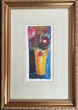 Nel Whatmore Signed Limited Edition Floral Print “Yellow Vase” No. 78/750 Framed