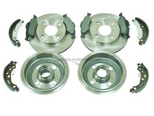 FORD KA 1.3 2000-2007 FRONT 2 BRAKE DISCS & PADS REAR 2 DRUMS AND SHOES SET NEW