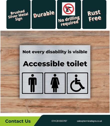 Toilet door aluminium - toilet, sign