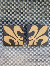 Victorian encaustic tile reclaimed Fleur de Lys
