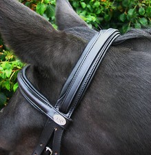 SALE FSS Comfort Padded Leather Everyday Round Raised Browband 5/8" P-C-F-XF-XXL