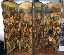 Victorian 4 panel Decoupage