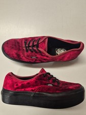 Ladies VANS Burgundy Velvet