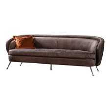 Gallery Interiors Tesoro Sofa Dark Taupe Velvet Rrp £1875 R61