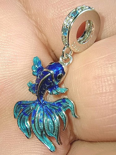 925 sterling silver betta fish - 925,