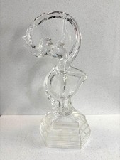 Art Deco Dancing Nude Lady RCR Italian Royal Crystal Rock Clear Glass Vintage