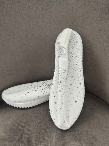 New white rhinestone - white, sock