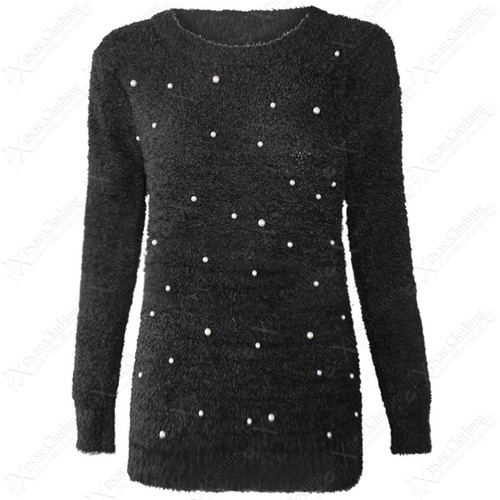 Women pearl detail jumper - detail,