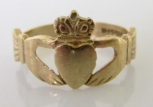 Gold claddagh ring vintage - gold,