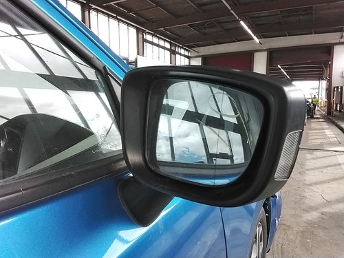 Wing mirror right blue - right, mazda