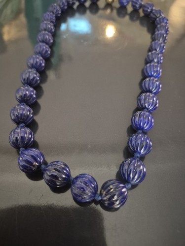Vintage melon beads carved - vintage,