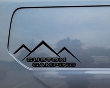 2 x to fit ford transit custom/camping/campervan/motorhome decal/graphic/sticker