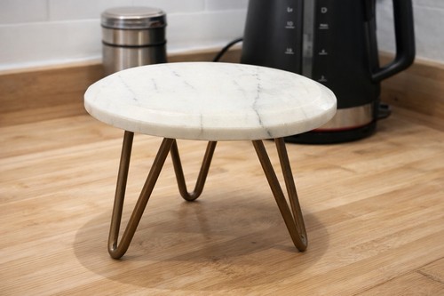 Modern marble plant stand - marble,