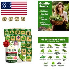 15-Pack Herb Seeds Variety Kit