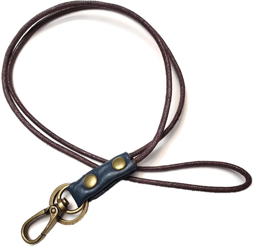 Leather rope necklace lanyard - leather,