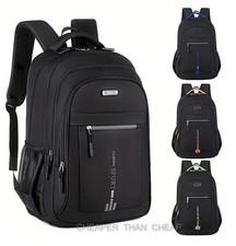 Black Backpack Rucksack Large Mens Womens Bag Travel Work Hiking School Sports
