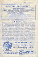 Southport v Hartlepool 1953/1954 - Football Programme
