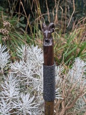 Hand Carved Wooden Rams Head