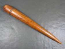 Vintage 12" lignum vitae rope splicing fid old tool