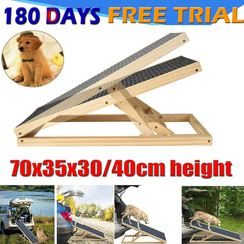 Dog pet ramp wooden folding - ramp,