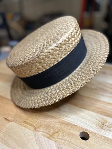 Vintage straw boater - vintage, skimmer