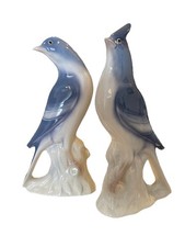 Vtg Pair Glazed Porcelain