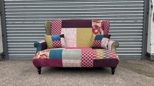 Beautiful Rare DFS Patchwork Wing Back 2 Seater Sofa