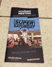 NOVEMBER MEETING 2025 - CHELTENHAM RACE CARD - SATURDAY 15TH  - MINT CONDITION