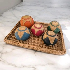 Set of 5 Vtg Decorated African