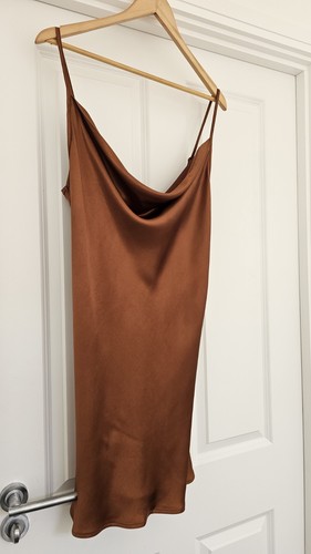 Motel rocks brown satin mini - satin,
