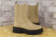 BEIGE FAUX SUEDE PULL ON