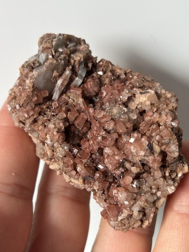 Hematite stained calcites with - stained,