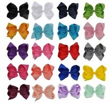 Large 8 Inch Big Hair Bow Grosgrain Ribbon Clips Pin Alligator Clip