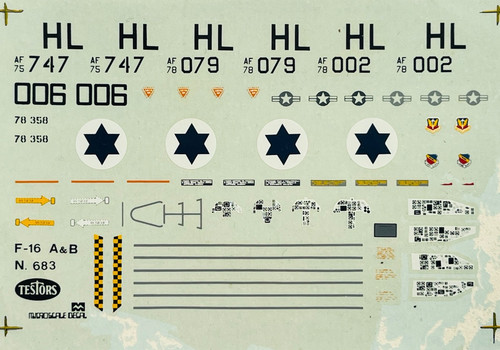 Decals scale f 16 - decals, f-16