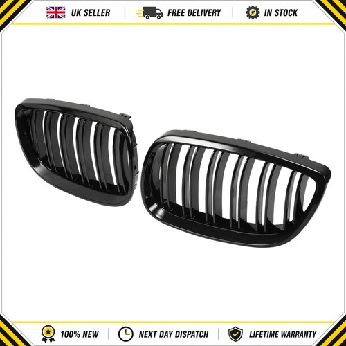 Glossy black kidney grilles - black,