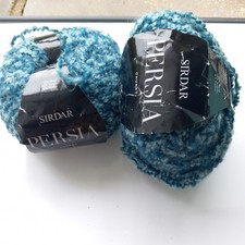 Sirdar Persia Chunky Green Buclé  Knitting Wool Crochet 100g 2 X 50g Balls
