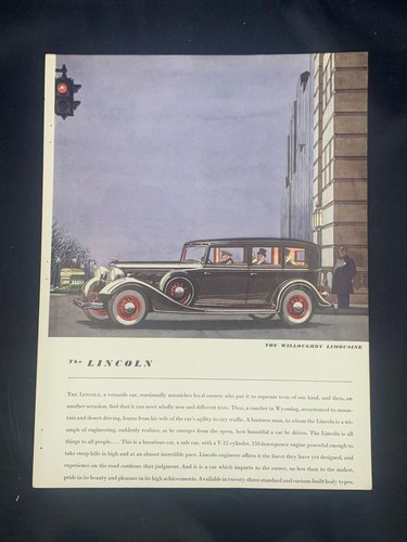 Magazine 1934 lincoln - ad*,
