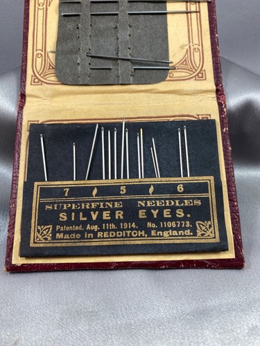Vintage red leather needle - vintage,