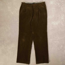 Vintage Relaxed Cord Trousers W33 L33 Made in Italy Men's Brown Corduroy