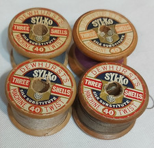 4 X Vintage Sylko Dumpy Wooden