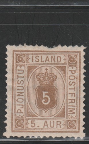 Iceland scott 5aur brown - iceland,