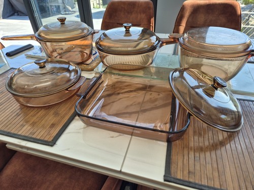Vintage pyrex corning amber - pyrex,