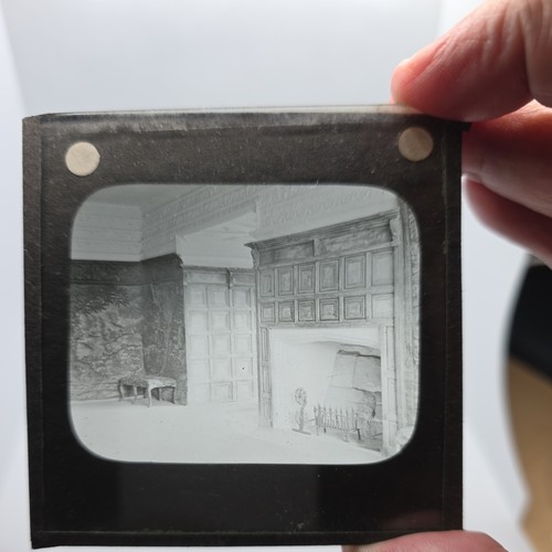 Glass magic lantern slide 17th - glass,