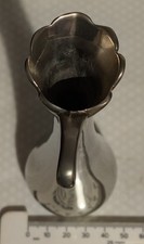 Vintage small single bud silver tone, plated vase Art deco style 15cm tall 385 g