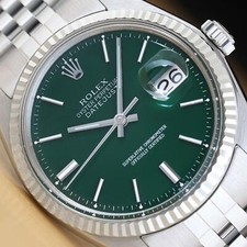 ROLEX MENS DATEJUST 1601 GREEN